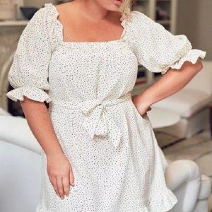 Eloquii Smocked Front Mini Day Dress